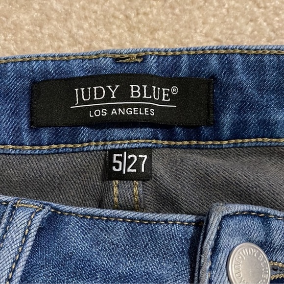 Judy Blue Thermadenim Undone Hem Boyfriend Jean Stretch Released Hem-5/27 - Picture 4 of 12